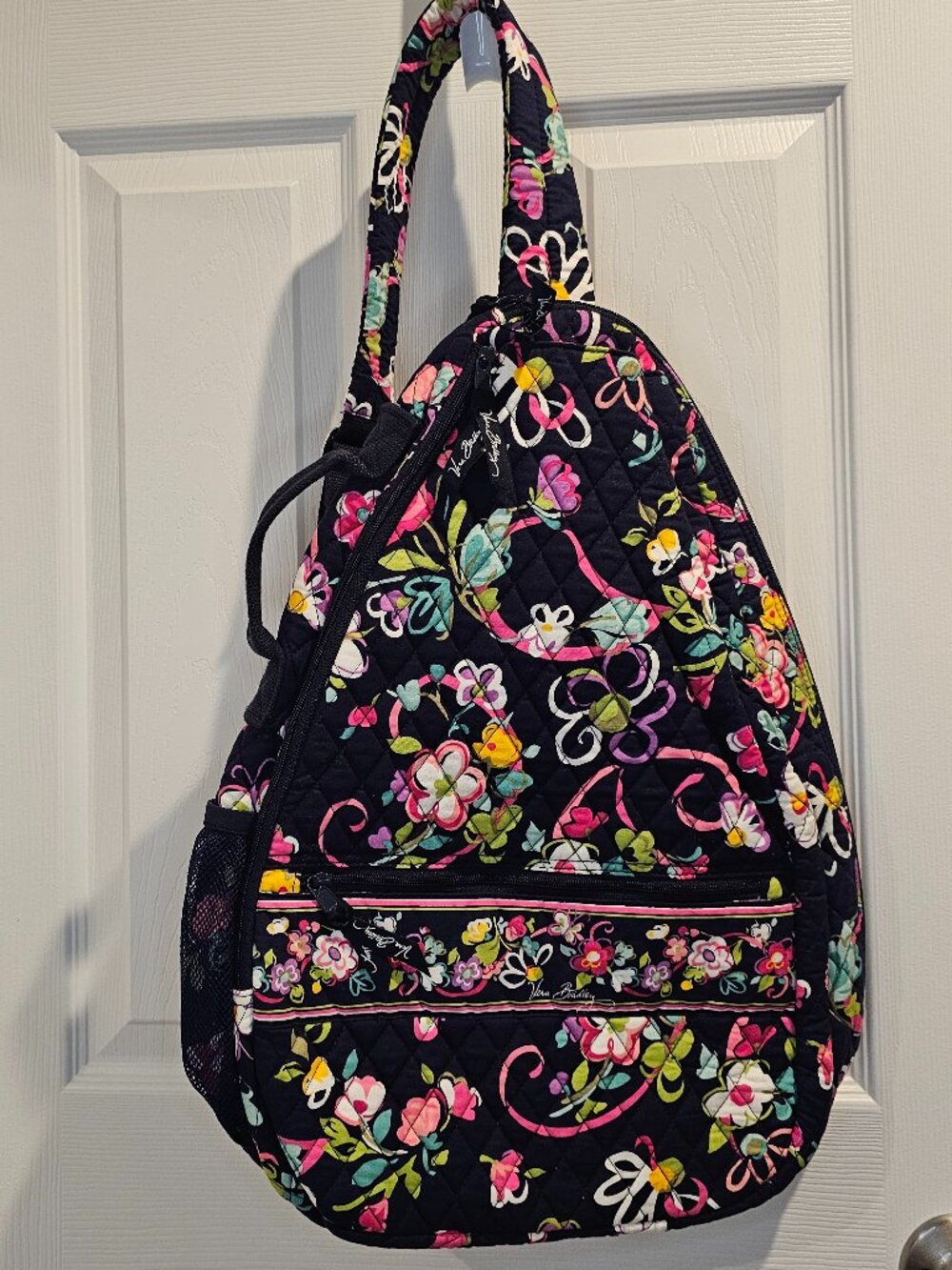 NWOT Vera Bradley Ribbons Sling Tennis Backpack Pickleball Racquet Bag Crossbody